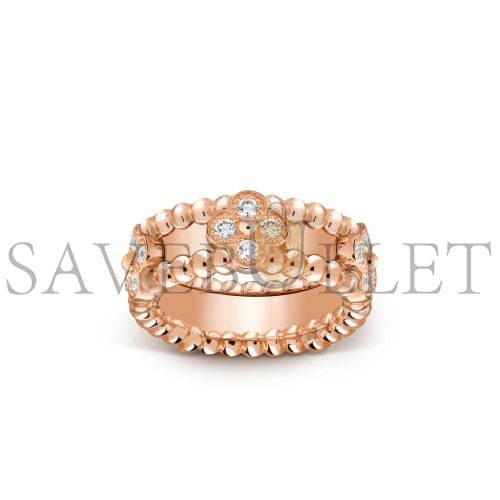van cleef arpels perlÉe sweet clovers ring - rose gold, Di*m*nd  vcarp6ml00