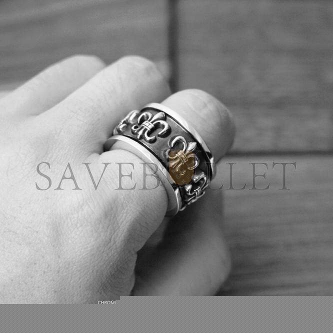 CHROME HEARTS BS FLEUR SPINNER RING