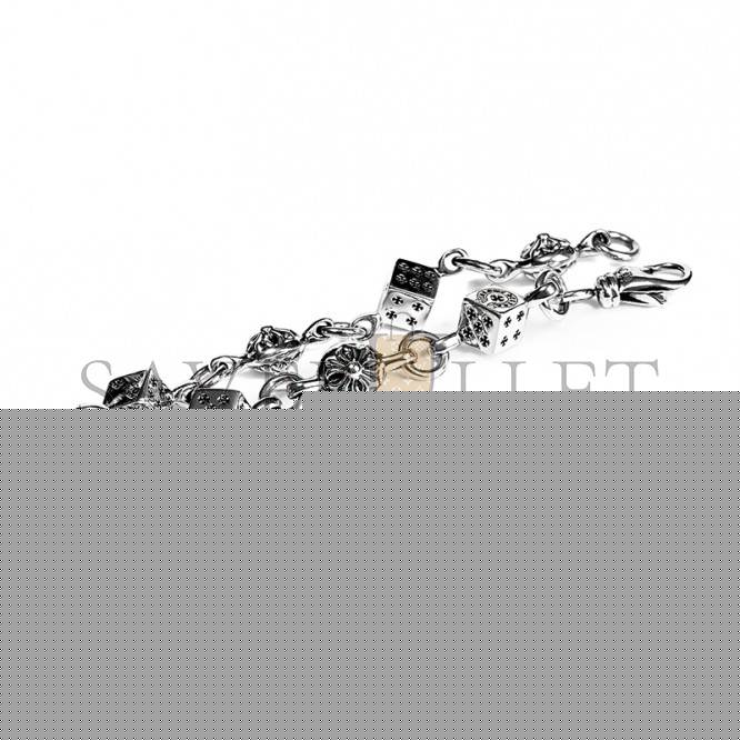 CHROME HEARTS DICE AND CROSSBALL BRACELET