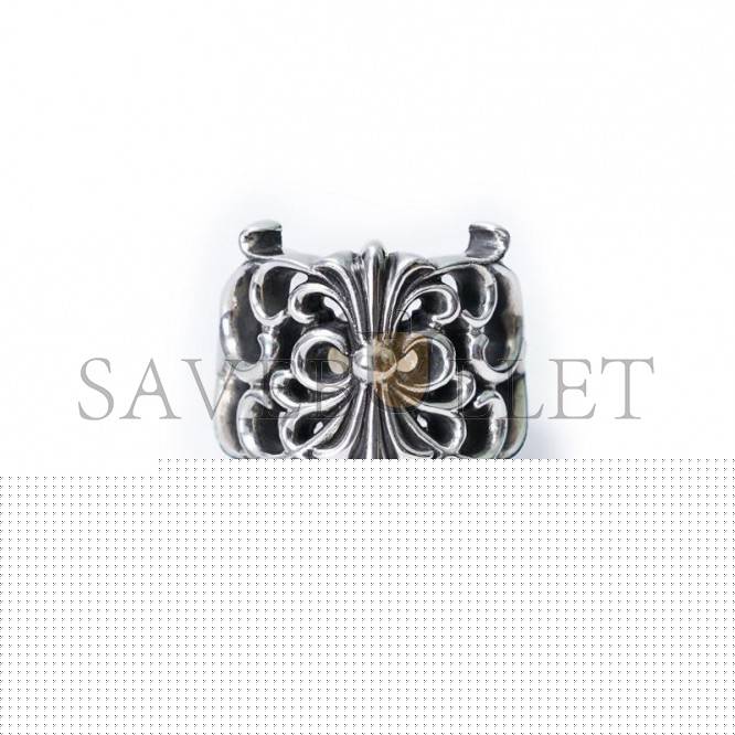CHROME HEARTS BUTTERFLY FLORAL CROSS RING
