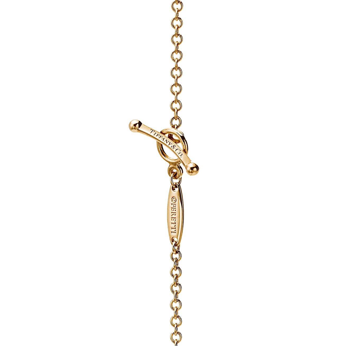 T*f*ny elsa peretti® diamonds by the yard® sprinkle necklace in yellow gold with diamonds