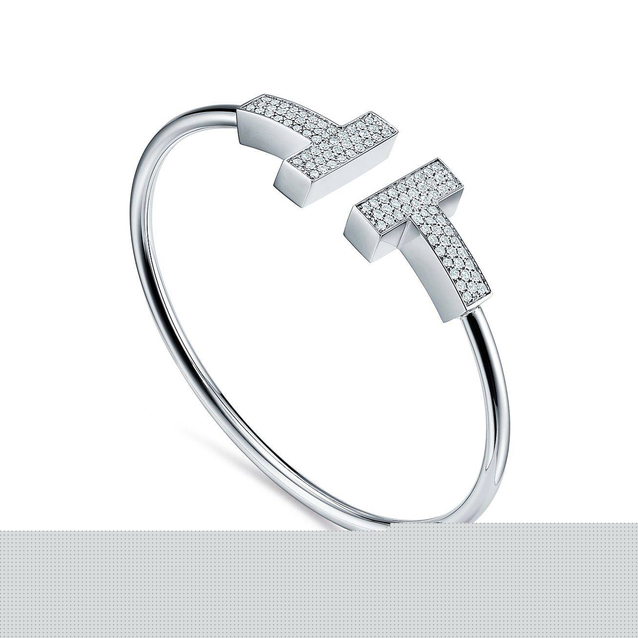 T*f*ny t wide diamond wire bracelet