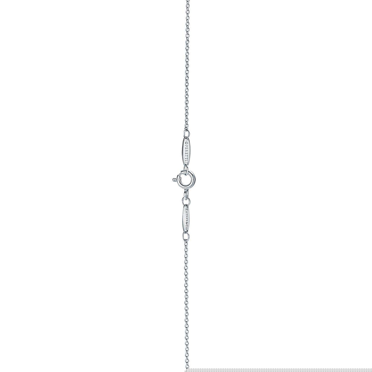 T*f*ny elsa peretti® diamonds by the yard® single diamond pendant in platinum