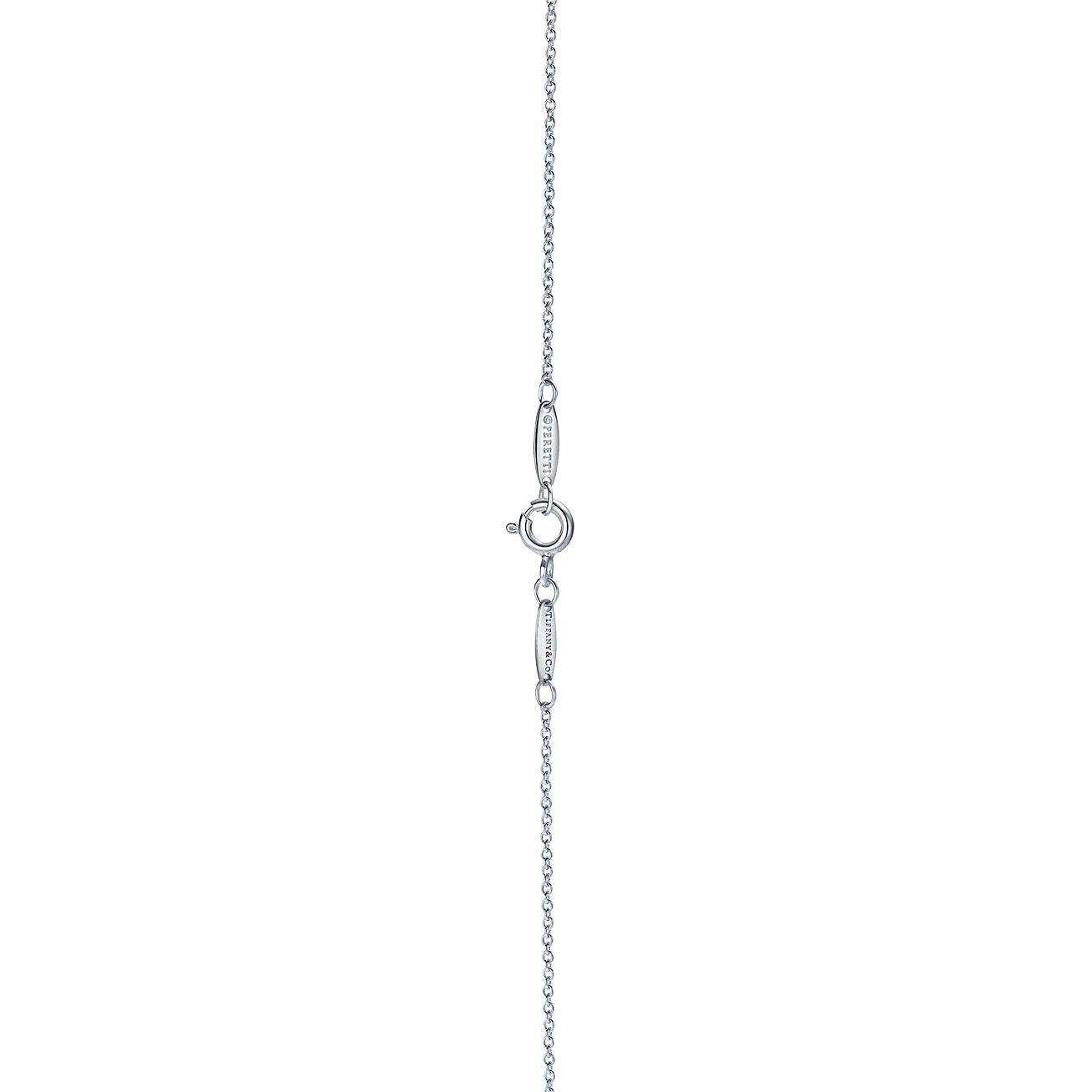 T*f*ny elsa peretti® diamonds by the yard® single diamond pendant in platinum