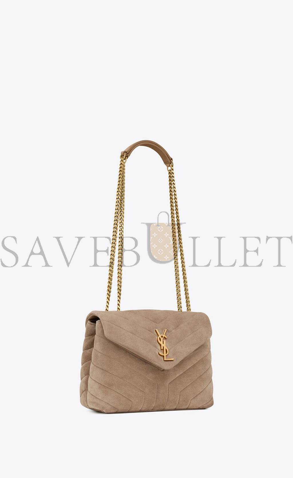 YSL LOULOU SMALL CHAIN BAG IN QUILTED "Y" SUEDE 4946991U8612346 (25*17*9cm)