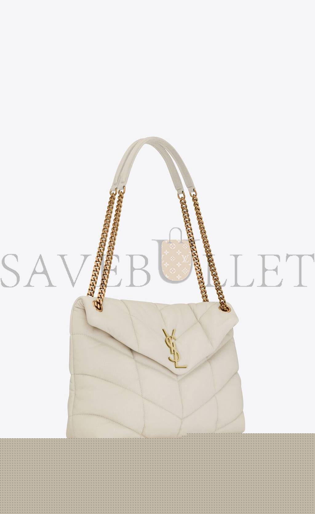 YSL PUFFER MEDIUM CHAIN BAG IN QUILTED LAMBSKIN 5774751EL079207 (35*23*13.5cm)