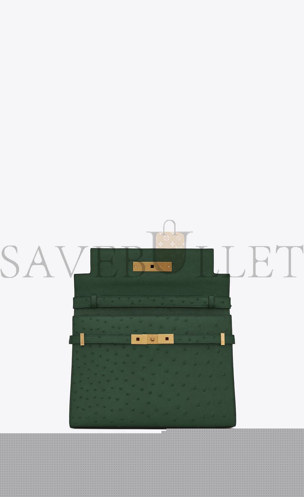 YSL MANHATTAN SHOULDER BAG IN OSTRICH 579271L3F0W3222 (29*20*7.5cm)