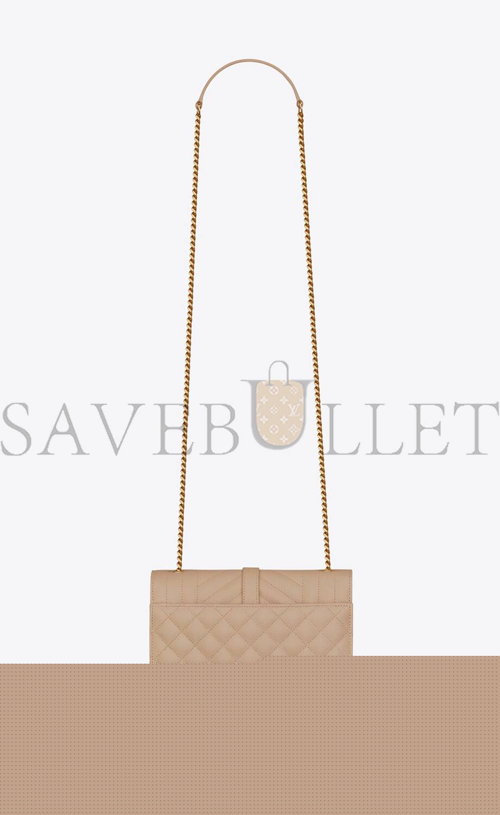 YSL ENVELOPE SMALL BAG IN MIX MATELASSÉ GRAIN DE POUDRE EMBOSSED LEATHER 600195BOW912721 (21*13*6cm)
