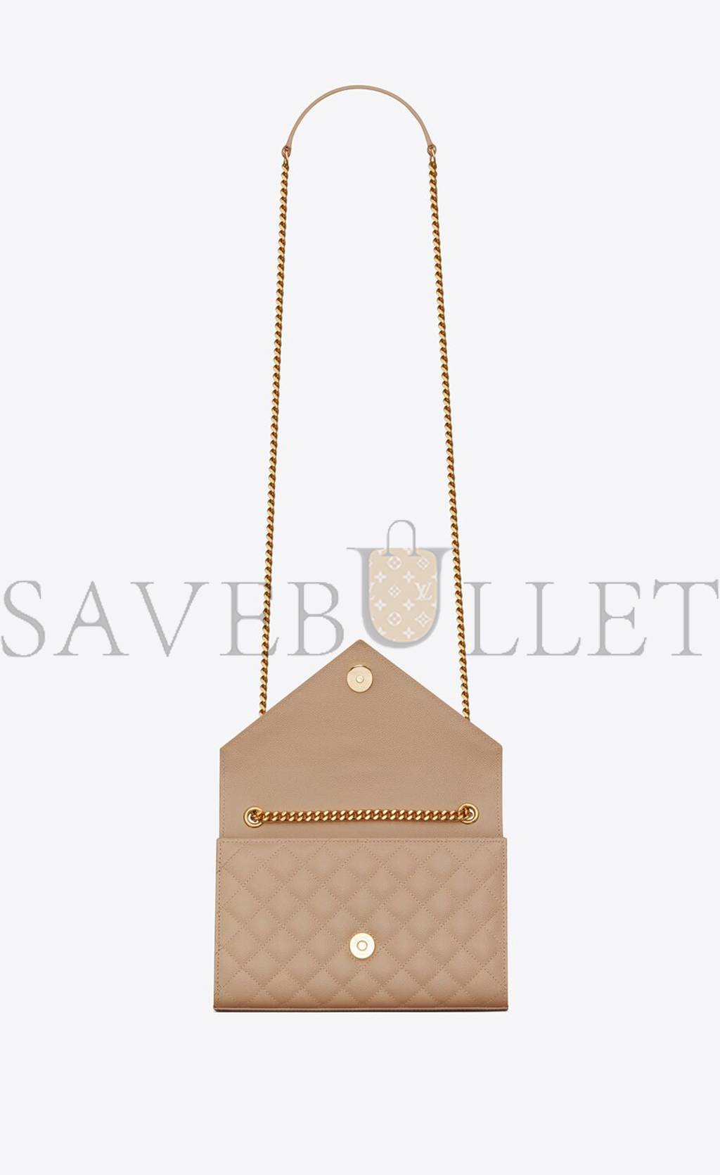 YSL ENVELOPE SMALL BAG IN MIX MATELASSÉ GRAIN DE POUDRE EMBOSSED LEATHER 600195BOW912721 (21*13*6cm)
